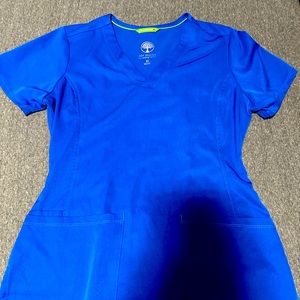 Size XS royal blue women’s scrub top